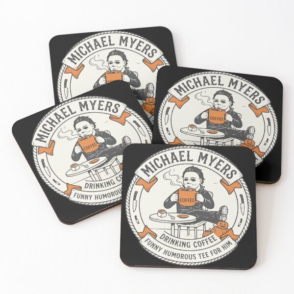 Item preview, Michael Myers Drinking Coffee Funny Halloween designed and sold by Brexmore3.