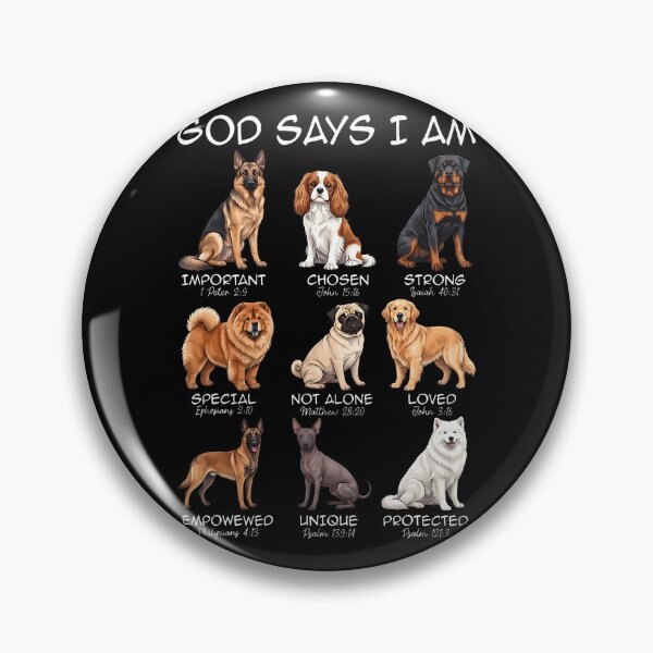 Item preview, God Says I Am Bible Verses Faith Christian Religious Dogs designed and sold by Trippy-Toad.
