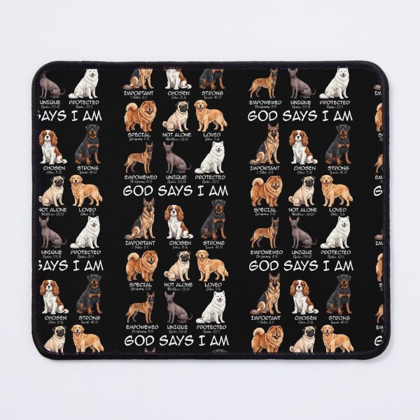 Item preview, God Says I Am Bible Verses Faith Christian Religious Dogs designed and sold by Trippy-Toad.