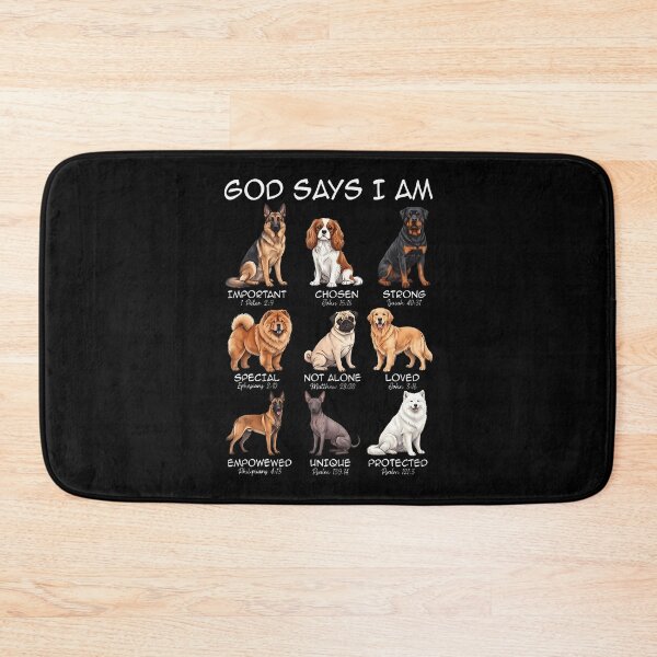 Item preview, God Says I Am Bible Verses Faith Christian Religious Dogs designed and sold by Trippy-Toad.