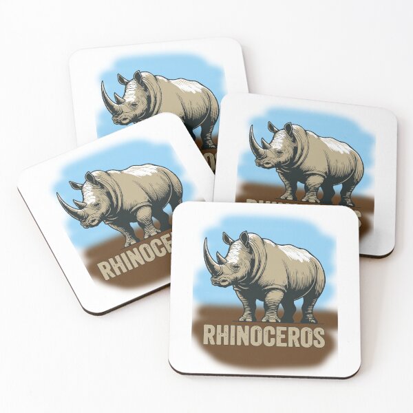 Item preview, Engraved "RHINOCEROS" Savannah Vignette designed and sold by enzonarjasiha.