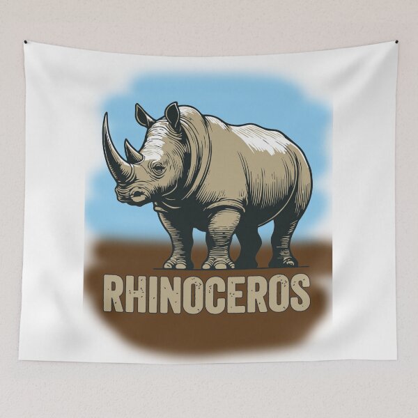 Item preview, Engraved "RHINOCEROS" Savannah Vignette designed and sold by enzonarjasiha.