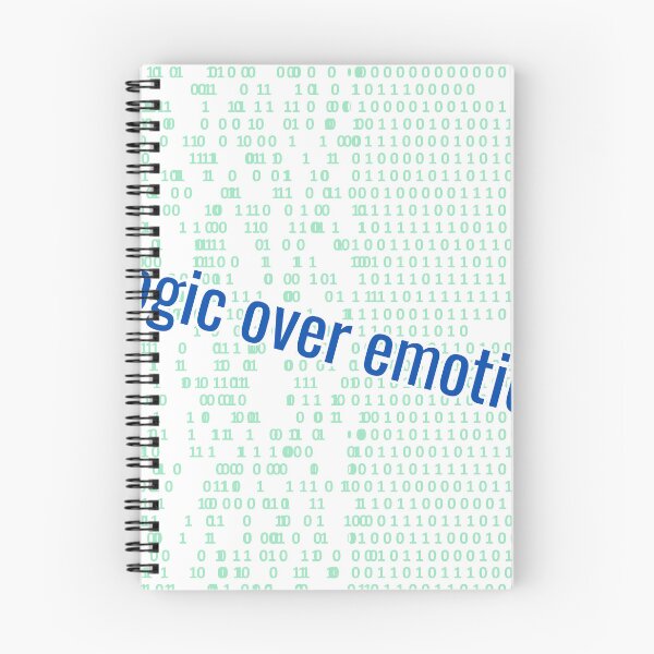 Item preview, Logic Over Emotion Binary Code Software Developer Graphic designed and sold by Axetame.