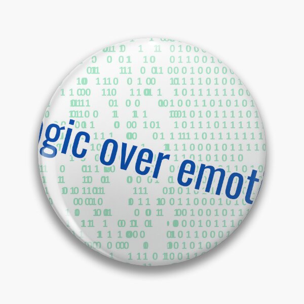 Item preview, Logic Over Emotion Binary Code Software Developer Graphic designed and sold by Axetame.