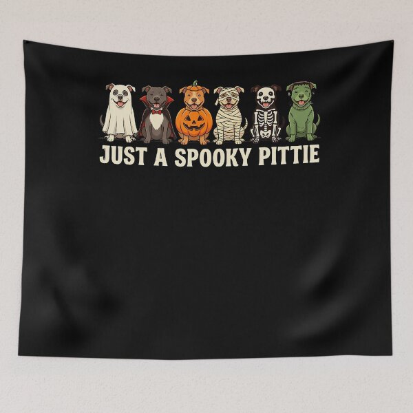 Item preview, Just A Spooky Pittie Pitbull Halloween Ghost Pumpkin Mummy designed and sold by Trippy-Toad.