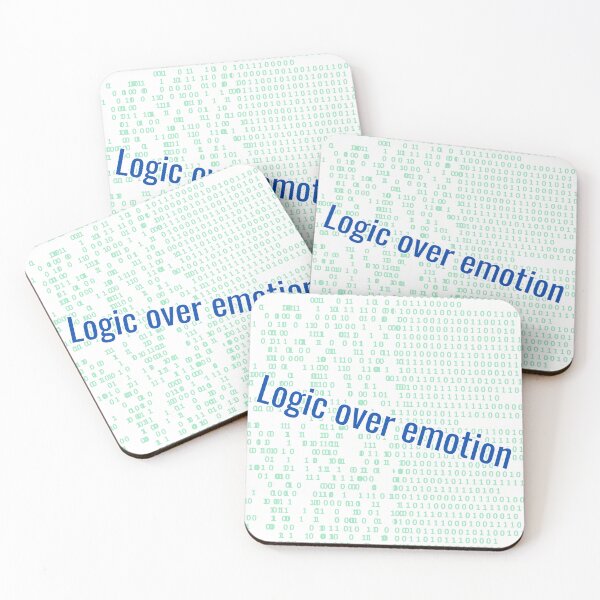 Item preview, Logic Over Emotion Binary Code Software Developer Graphic designed and sold by Axetame.