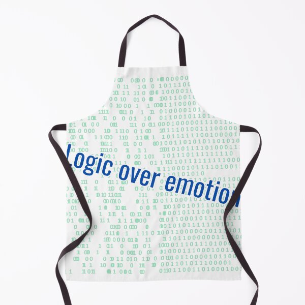 Item preview, Logic Over Emotion Binary Code Software Developer Graphic designed and sold by Axetame.