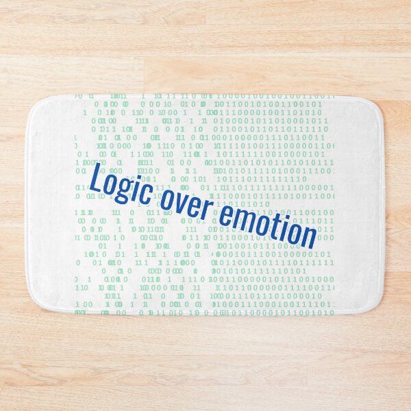 Item preview, Logic Over Emotion Binary Code Software Developer Graphic designed and sold by Axetame.