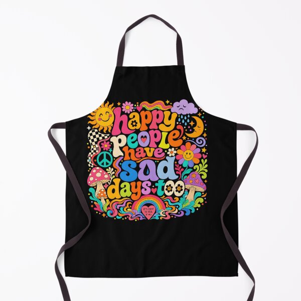 Item preview, Happy People Have Sad Days Too Retro Mental Health designed and sold by MarlaMaloneShop.