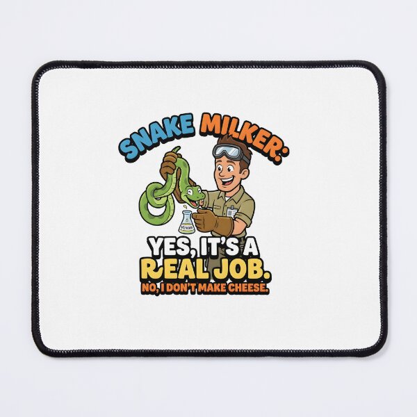 Item preview, Snake Milker Yes Its A Real Job No I Dont Make Cheese Venom Extraction Funny Gift designed and sold by CleverRaccoon.