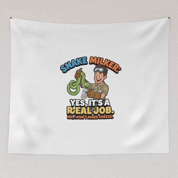 Item preview, Snake Milker Yes Its A Real Job No I Dont Make Cheese Venom Extraction Funny Gift designed and sold by CleverRaccoon.
