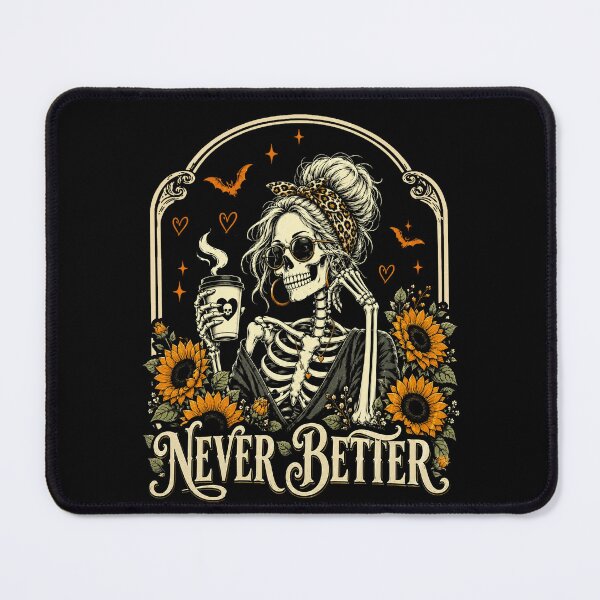 Item preview, Messy Bun Drinking Coffee Skeleton designed and sold by watanabeee.