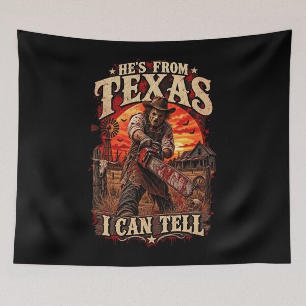Item preview, Hes From Texas Chainsaw designed and sold by HevaFaraon.