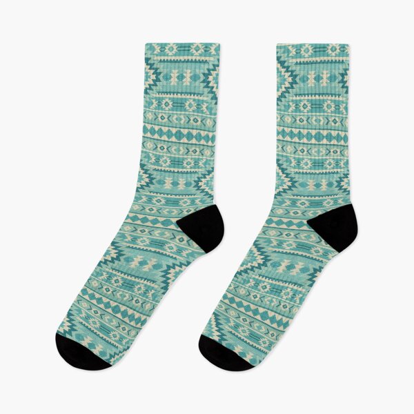 Item preview, Turquoise blue Southwestern kilim rug pattern designed and sold by Anne Londez Studio.