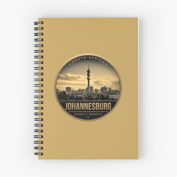 Item preview, Johannesburg Gold‑Granite Skyline Round Badge Sticker designed and sold by The Digital Compass.