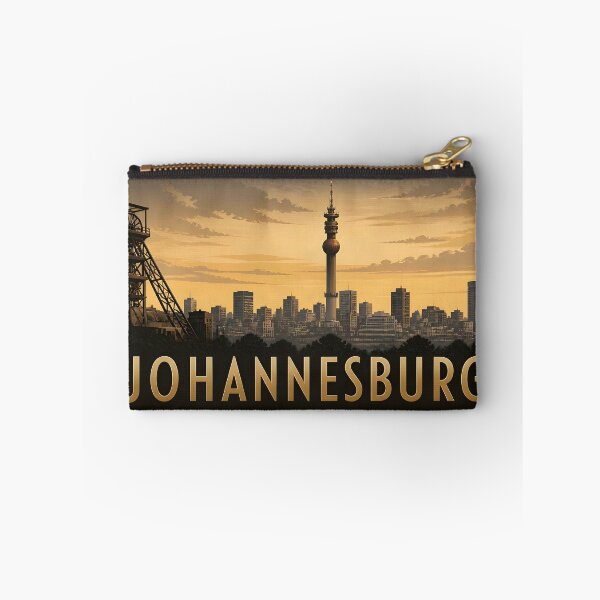 Item preview, Johannesburg Gold‑Granite Skyline Round Badge Sticker designed and sold by The Digital Compass.
