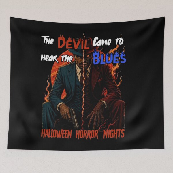 Item preview, HHN, Sinner, Devil Came to Hear the Blues - Halloween Horror Nights designed and sold by moonfullStudio.