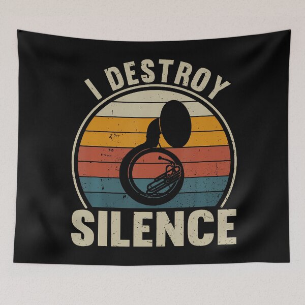 Item preview, Sousaphone Player I Destroy Silence Recto Tuba Lover designed and sold by Trippy-Toad.