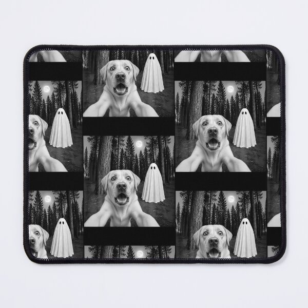 Item preview, Spooky Yellow Labrador Retriever Selfie With Ghost Halloween designed and sold by Trippy-Toad.
