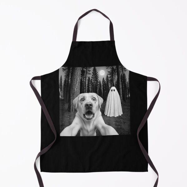 Item preview, Spooky Yellow Labrador Retriever Selfie With Ghost Halloween designed and sold by Trippy-Toad.