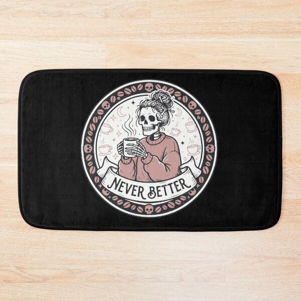 Item preview, Never Better Skeleton Coffee Vintage Halloween designed and sold by Brexmore3.
