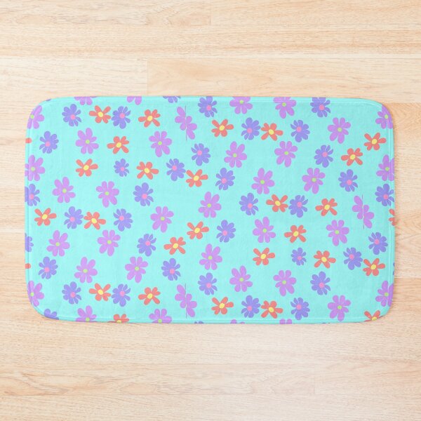 Item preview, Seamless Groovy Floral Pattern Background, Y2K Retro 70s Cute Daisy Flowers Repeat Backdrop, Pastel Blue Spring Summer Vector Texture designed and sold by KnaaInspired.
