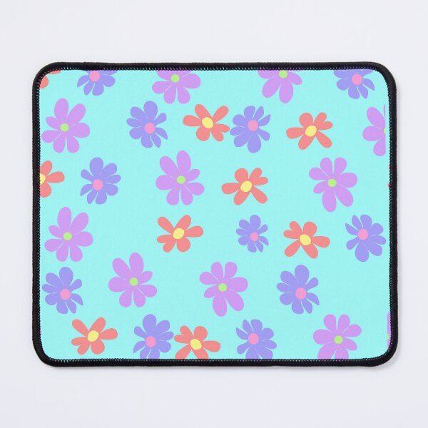 Item preview, Seamless Groovy Floral Pattern Background, Y2K Retro 70s Cute Daisy Flowers Repeat Backdrop, Pastel Blue Spring Summer Vector Texture designed and sold by KnaaInspired.