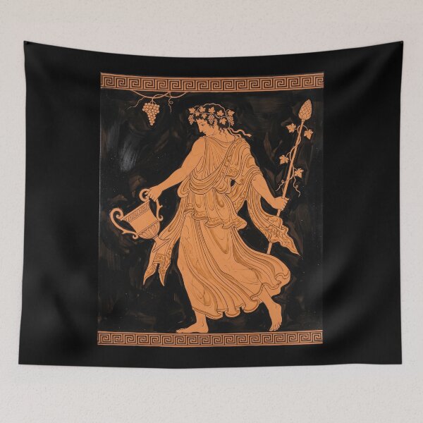 Item preview, Attic Red-Figure Dionysus: Ancient Greek God of Wine Print designed and sold by FreiherrPK.