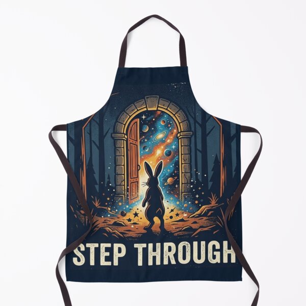 Item preview, Step Through – Cosmic Doorway Rabbit Illustration designed and sold by Dogandesighn.