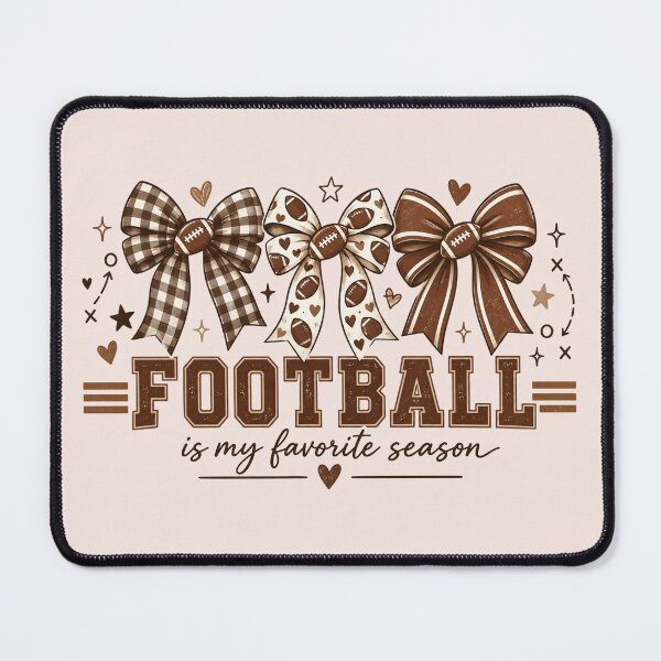 Item preview, Football Is My Favorite Season, Football Mom Club, Coastal Fall Football, Leopard Dot and Gingham Bow, Game Day, Cute Football Mom Gift designed and sold by Quiajia.