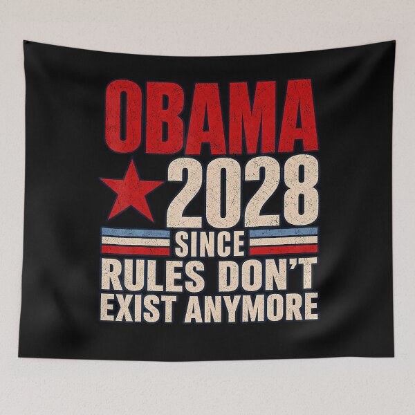 Item preview, Obama 2028 Since Rules Don'T Exist Anymore (Front And Back) designed and sold by Trippy-Toad.