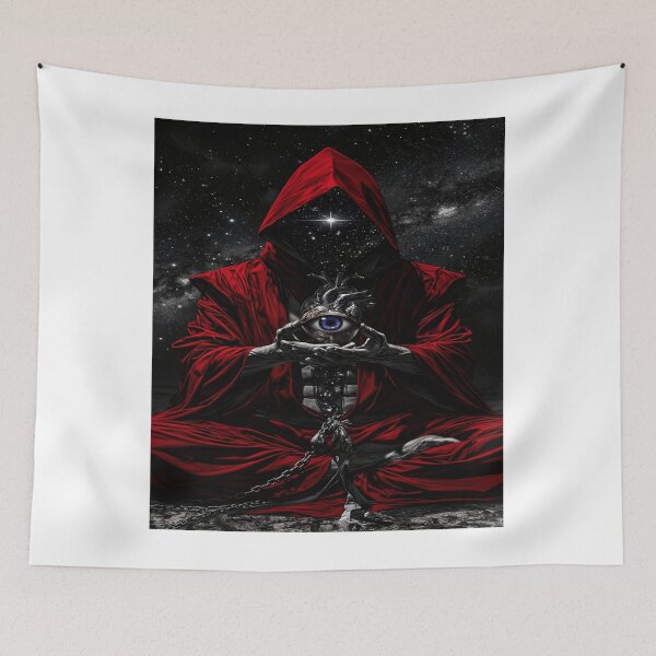 Item preview, Cosmic Third Eye – Mystical Hooded Vision Dark Streetwear Art designed and sold by Bathu Designs.