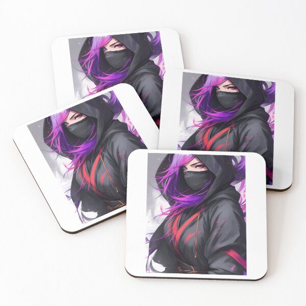 Item preview, Pink Haired Anime Ninja Girl designed and sold by SouthWestPrint.