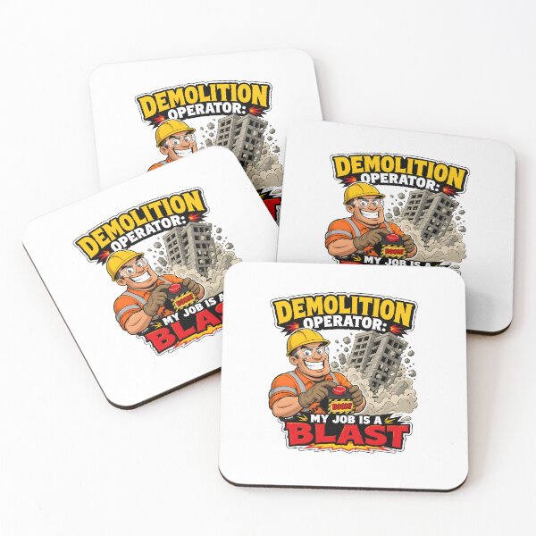 Item preview, Demolition Operator My Job Is A Blast Construction Worker Sticker designed and sold by CleverRaccoon.