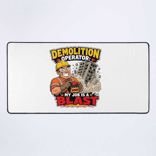 Item preview, Demolition Operator My Job Is A Blast Construction Worker Sticker designed and sold by CleverRaccoon.