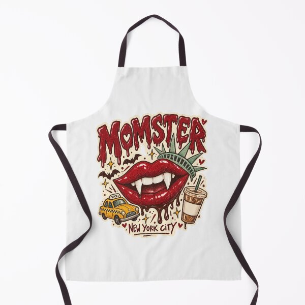 Item preview, Momster New York City Vampire Mom Retro Halloween NYC Taxi Vampire Lips Drippy Letters designed and sold by Yellowriversss.