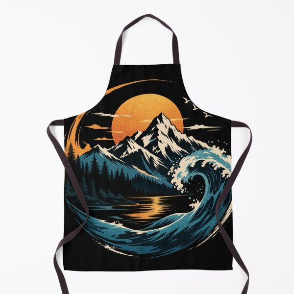 Item preview, Mountain Wave Sunset – Japanese-Inspired Nature Adventure designed and sold by Punch-E415.
