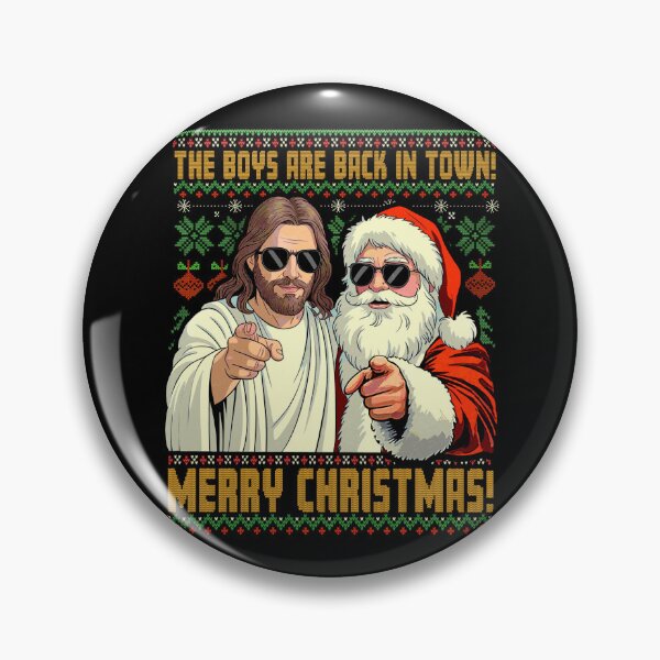 Item preview, The Boys are Back in Town Merry Christmas Christian Jesus Xmas designed and sold by watanabeee.
