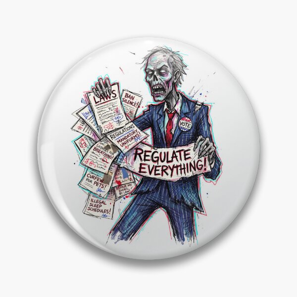 Item preview, The Incorruptible Public Servant: Regulate Everything Zombie Print designed and sold by FreiherrPK.