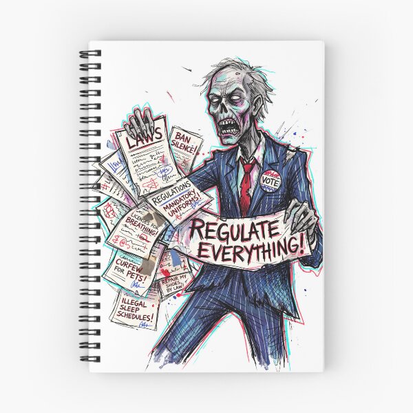 Item preview, The Incorruptible Public Servant: Regulate Everything Zombie Print designed and sold by FreiherrPK.
