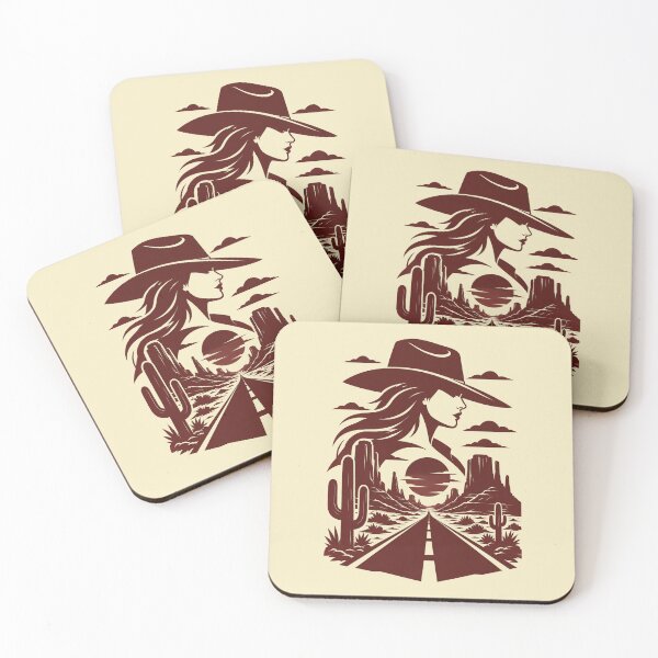 Item preview, Desert Cowgirl Western Highway Sunset Vintage Cowboy Road Trip designed and sold by JonelCrafts.