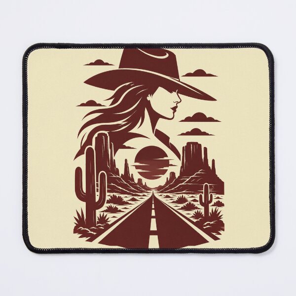 Item preview, Desert Cowgirl Western Highway Sunset Vintage Cowboy Road Trip designed and sold by JonelCrafts.
