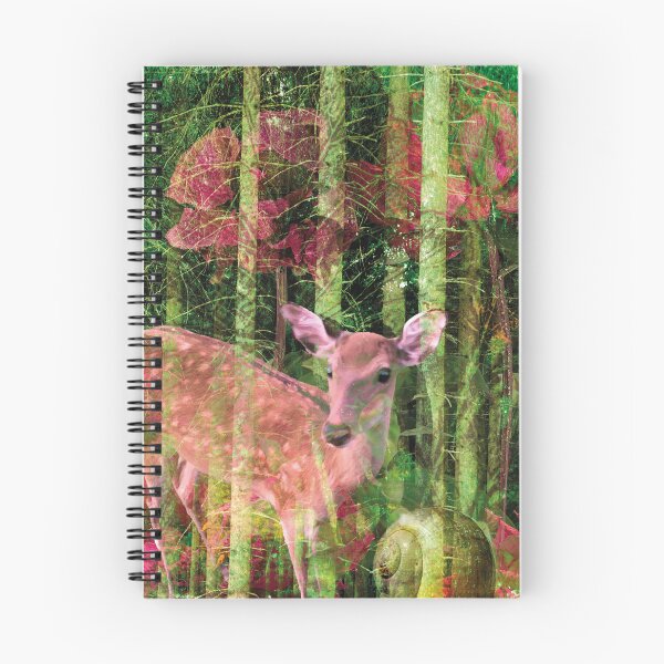 Item preview, Deer in the enchanted forest with big red flowers designed and sold by eintollertag.