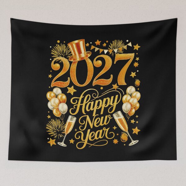 Item preview, Happy New Year 2027 Gold Elegant Festive Party designed and sold by elongatedjazz.