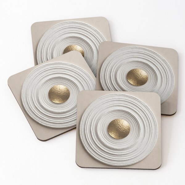 Item preview, Minimalist Japandi Gold Plaster Zen Ripples designed and sold by NovarianDesign.