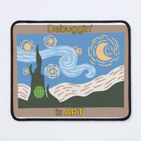 Item preview, Debugging Is Art Starry Night Van Gogh Parody Graphic designed and sold by Cloraform.