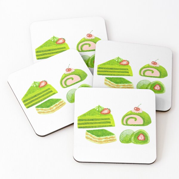 Item preview, Matcha Dessert Collection – Cute Watercolor Japanese Sweets designed and sold by Lyannaadesign.