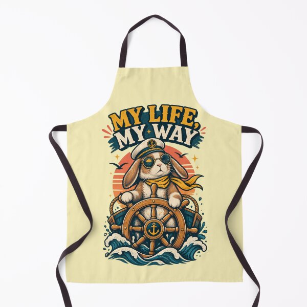 Item preview, My Way – Captain Rabbit Nautical Sunset Illustration designed and sold by Dogandesighn.