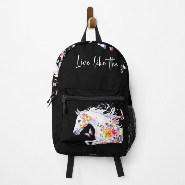 Item preview, Live Like The Gate Was Left Open Colorful Unicorn Running Through Flowers Fantasy designed and sold by MarlaMaloneShop.