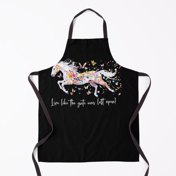 Item preview, Live Like The Gate Was Left Open Colorful Unicorn Running Through Flowers Fantasy designed and sold by MarlaMaloneShop.